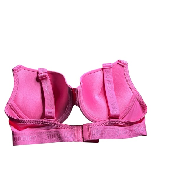 Juicy Couture Pink Smooth Molded Underwire T-Shirt Bra Logo Straps 34B - Picture 5 of 8
